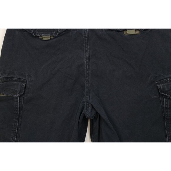 Vtg 90s Y2K Abercrombie & Fitch Mens L Heavy Paratrooper Surplus Cargo Shorts - Picture 13 of 15